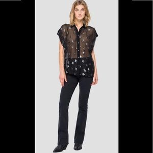 Vigoss 32 Dark Wash Straight-Skinny  Studded Jeans